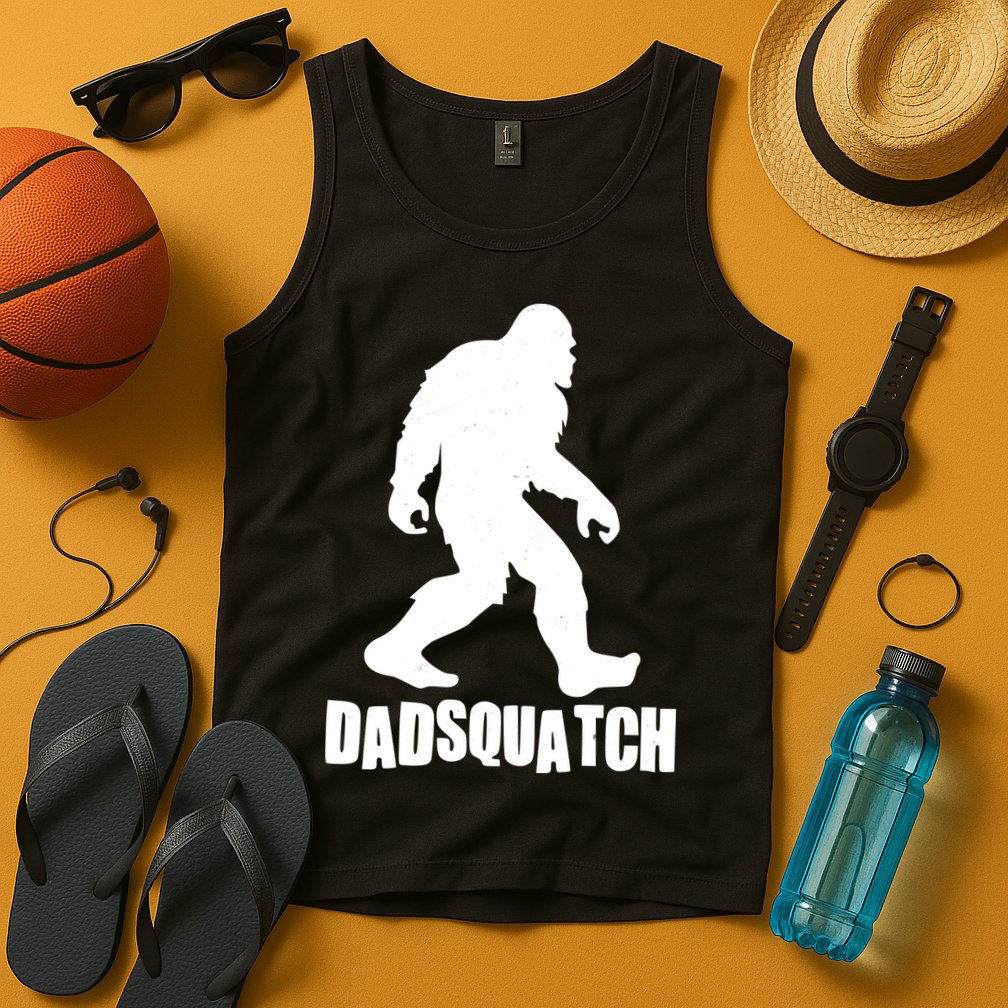 Funny Dadsquatch Dad Sasquatch Bigfoot Tank Top