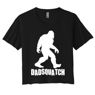 Funny Dadsquatch Dad Sasquatch Bigfoot Crop Top