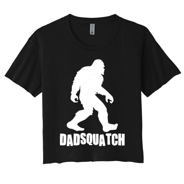 Funny Dadsquatch Dad Sasquatch Bigfoot Crop Top