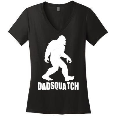Funny Dadsquatch Dad Sasquatch Bigfoot Women's V-Neck T-Shirt