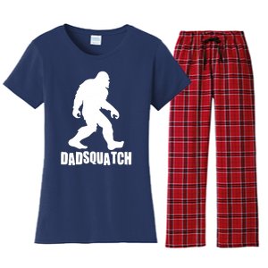 Funny Dadsquatch Dad Sasquatch Bigfoot Women's Flannel Pajama Set