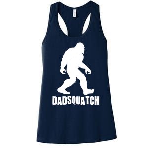 Funny Dadsquatch Dad Sasquatch Bigfoot Women's Racerback Tank