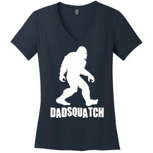 Funny Dadsquatch Dad Sasquatch Bigfoot Women's V-Neck T-Shirt