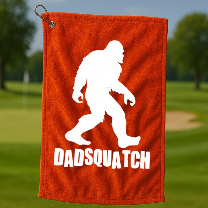 Funny Dadsquatch Dad Sasquatch Bigfoot Golf Towel