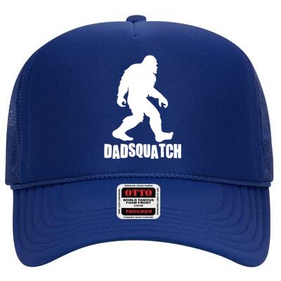 Funny Dadsquatch Dad Sasquatch Bigfoot High Crown Mesh Back Trucker Hat