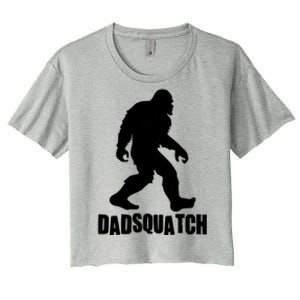 Funny Dadsquatch Dad Sasquatch Bigfoot Women's Crop Top Tee