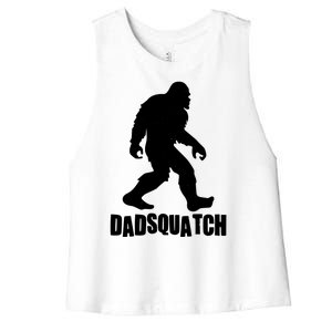 Funny Dadsquatch Dad Sasquatch Bigfoot Women's Racerback Cropped Tank