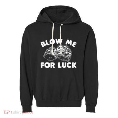 Funny Dice Design Gambling Dice Casino Lovers Garment-Dyed Fleece Hoodie