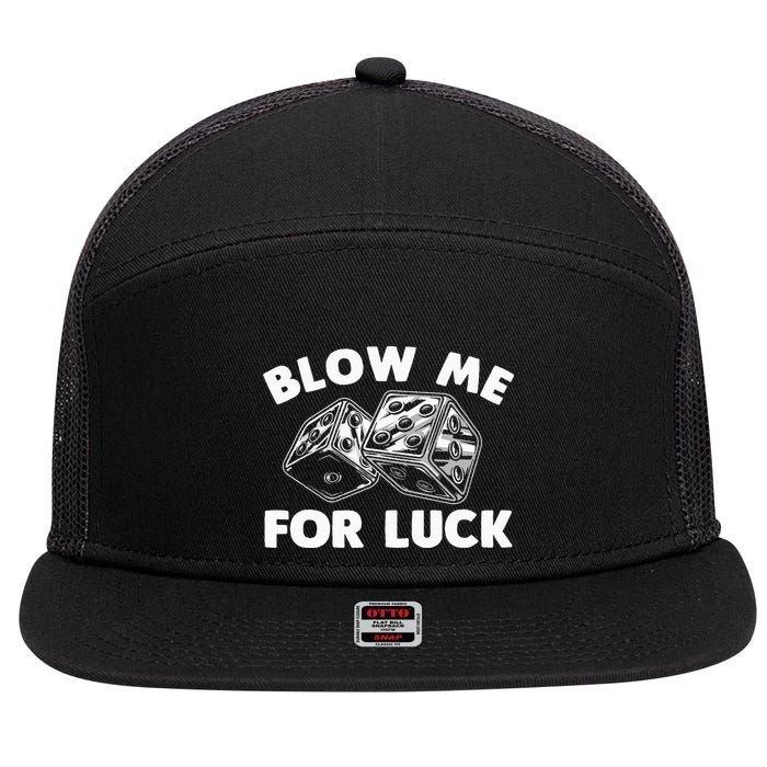 Funny Dice Design Gambling Dice Casino Lovers 7 Panel Mesh Trucker Snapback Hat