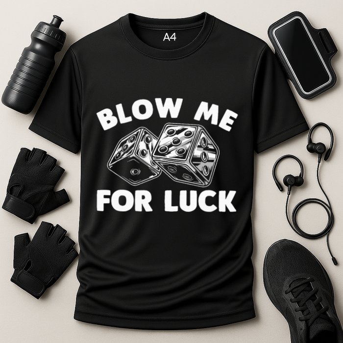 Funny Dice Design Gambling Dice Casino Lovers Cooling Performance Crew T-Shirt