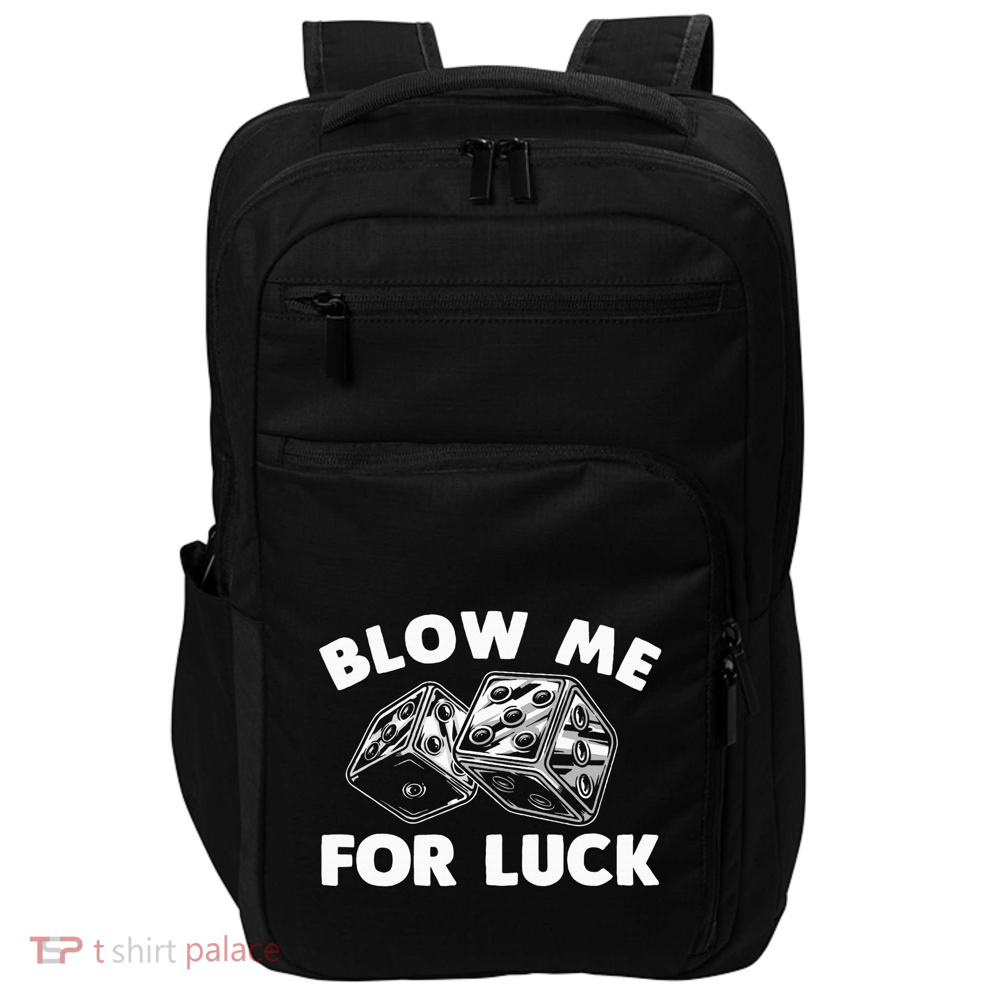 Funny Dice Design Gambling Dice Casino Lovers Impact Tech Backpack