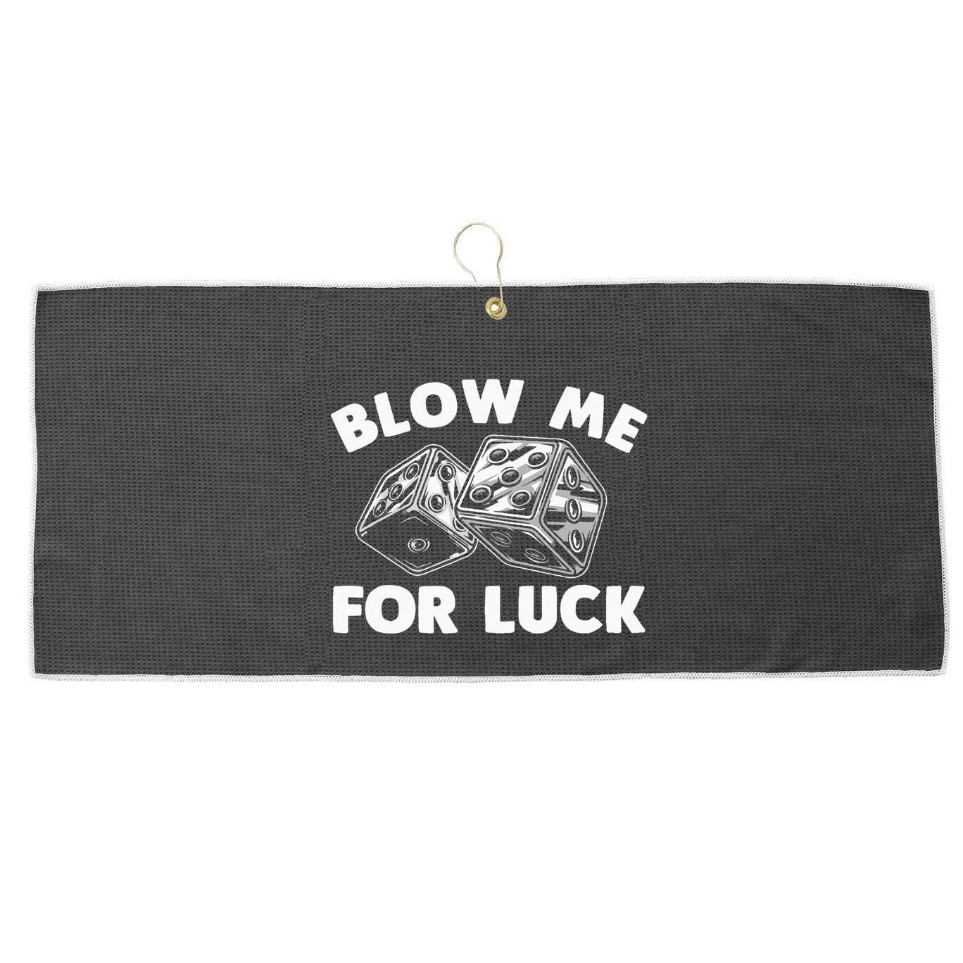 Funny Dice Design Gambling Dice Casino Lovers Large Microfiber Waffle Golf Towel