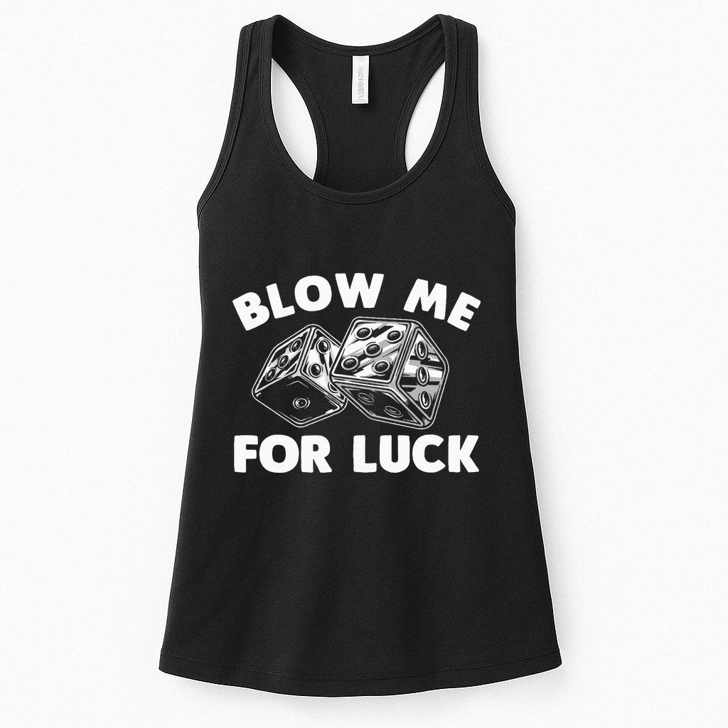 Funny Dice Design Gambling Dice Casino Lovers Womens Tank Top