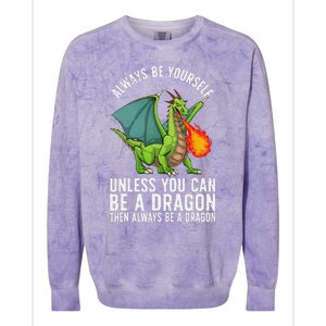 Funny Dragon Design For Fantasy Dragon Lover Colorblast Crewneck Sweatshirt