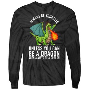 Funny Dragon Design For Fantasy Dragon Lover Tie-Dye Long Sleeve Shirt