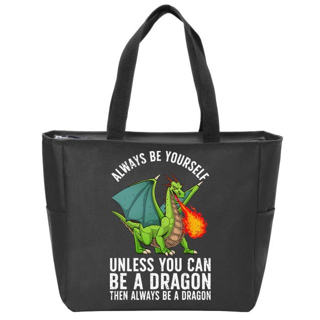 Funny Dragon Design For Fantasy Dragon Lover Zip Tote Bag
