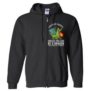 Funny Dragon Design For Fantasy Dragon Lover Full Zip Hoodie