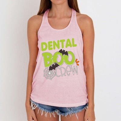 Funny Dental Dentist Halloween Boo Crew Cute Dentist Costume Great Gift Women's Knotted Racerback Tank