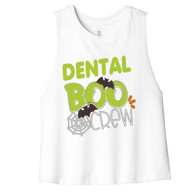 Funny Dental Dentist Halloween Boo Crew Cute Dentist Costume Great Gift Women's Racerback Cropped Tank