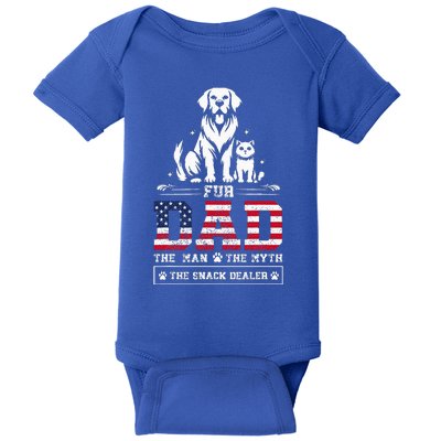 Fur Dad Dog Cat Dog Fathers Day Baby Bodysuit