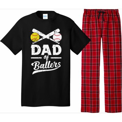 Father's Day Dad Of Ballers Baseball Gift Pajama Set