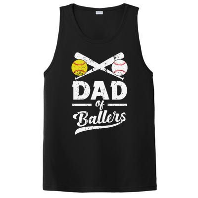 Father's Day Dad Of Ballers Baseball Gift PosiCharge Competitor Tank