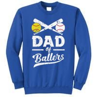 Father's Day Dad Of Ballers Baseball Gift Sweatshirt