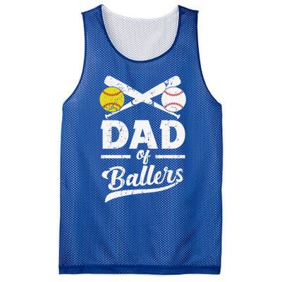 Father's Day Dad Of Ballers Baseball Gift Mesh Reversible Basketball Jersey Tank