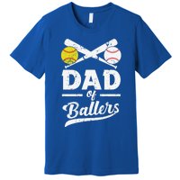 Father's Day Dad Of Ballers Baseball Gift Premium T-Shirt