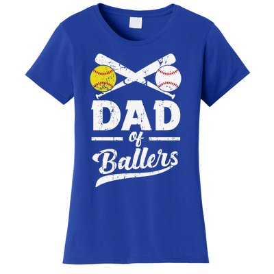 Father's Day Dad Of Ballers Baseball Gift Women's T-Shirt