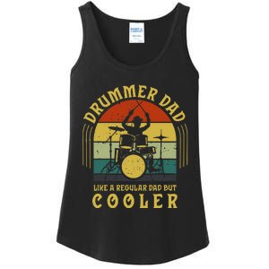 Funny Drummer Dad Art For Drumming Daddy Ladies Essential Tank