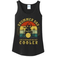 Funny Drummer Dad Art For Drumming Daddy Ladies Essential Tank