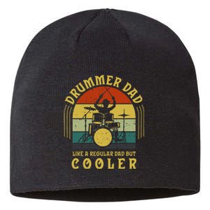 Funny Drummer Dad Art For Drumming Daddy Sustainable Beanie