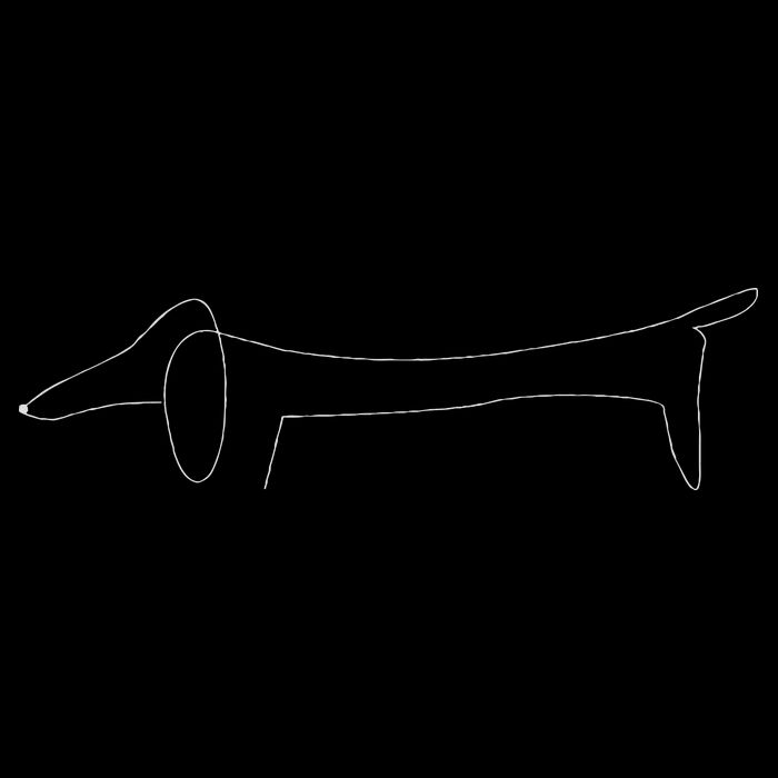 Funny Dog Design With A Line Art Painted Dachshund Mousepad
