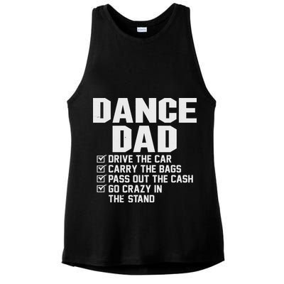 Funny Dance Dad Proud Dancer Dancing Father Ladies PosiCharge Tri-Blend Wicking Tank