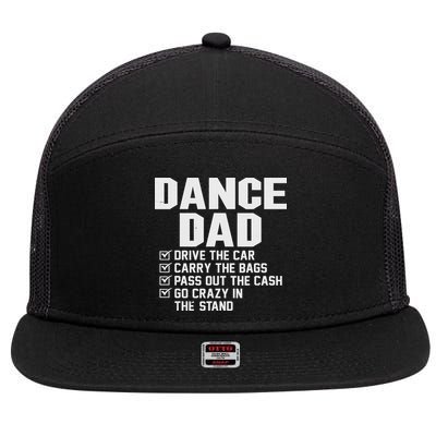 Funny Dance Dad Proud Dancer Dancing Father 7 Panel Mesh Trucker Snapback Hat