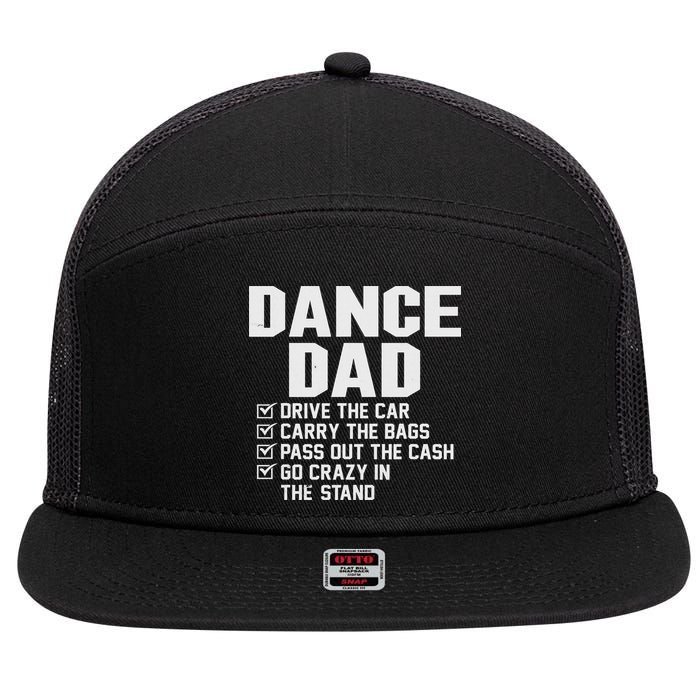 Funny Dance Dad Proud Dancer Dancing Father 7 Panel Mesh Trucker Snapback Hat
