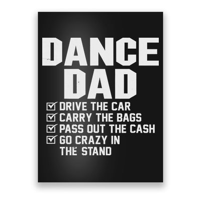 Funny Dance Dad Proud Dancer Dancing Father Poster