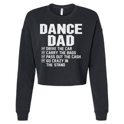 Funny Dance Dad Proud Dancer Dancing Father Cropped Pullover Crew