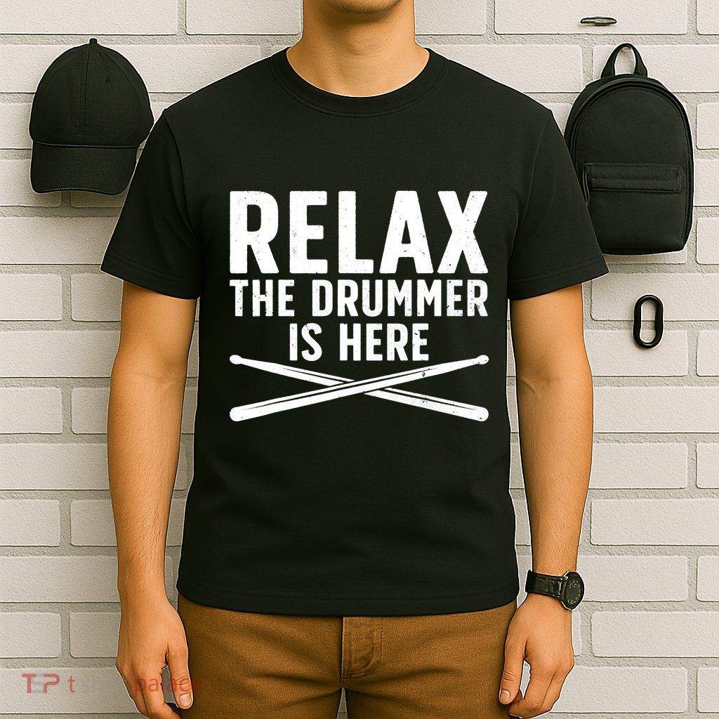 Funny Drummer Design For Drum Player Music Lover T-Shirt