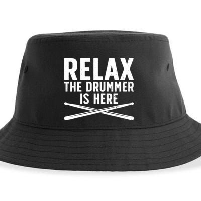 Funny Drummer Design For Drum Player Music Lover Sustainable Bucket Hat