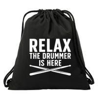 Funny Drummer Design For Drum Player Music Lover Drawstring Bag