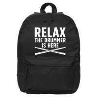 Funny Drummer Design For Drum Player Music Lover 16 in Basic Backpack