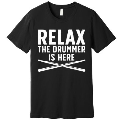 Funny Drummer Design For Drum Player Music Lover Premium T-Shirt