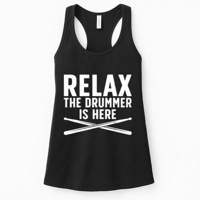 Funny Drummer Design For Drum Player Music Lover Womens Tank Top