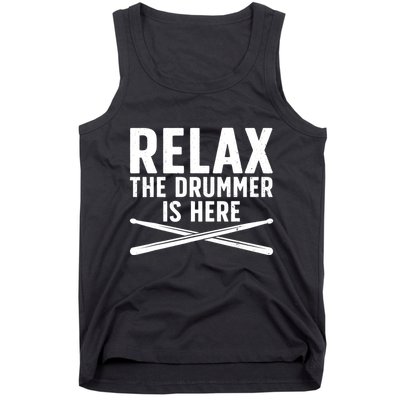 Funny Drummer Design For Drum Player Music Lover Tank Top