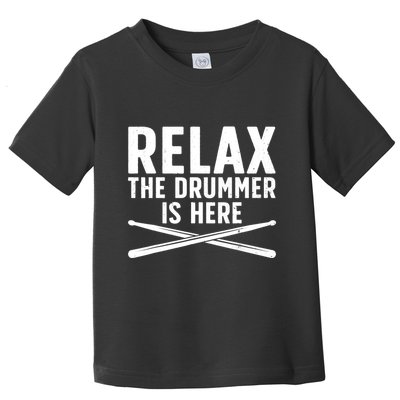 Funny Drummer Design For Drum Player Music Lover Toddler T-Shirt