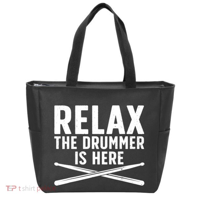 Funny Drummer Design For Drum Player Music Lover Zip Tote Bag