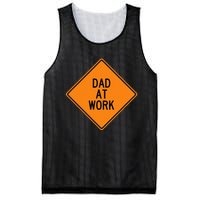  Funny Design Dad at Work Warning Mesh Reversible Basketball Jersey Tank