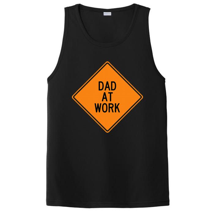  Funny Design Dad at Work Warning PosiCharge Competitor Tank